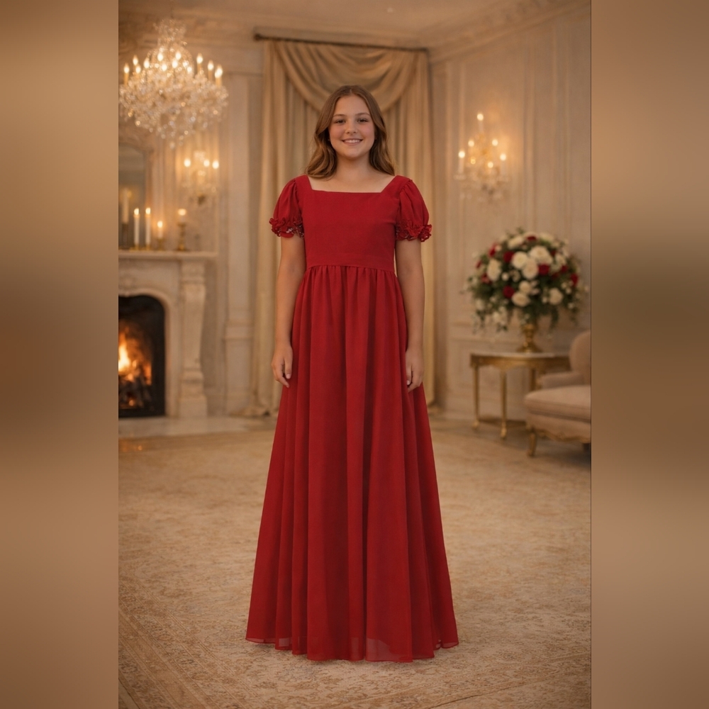 Elegant Red Kids Dress